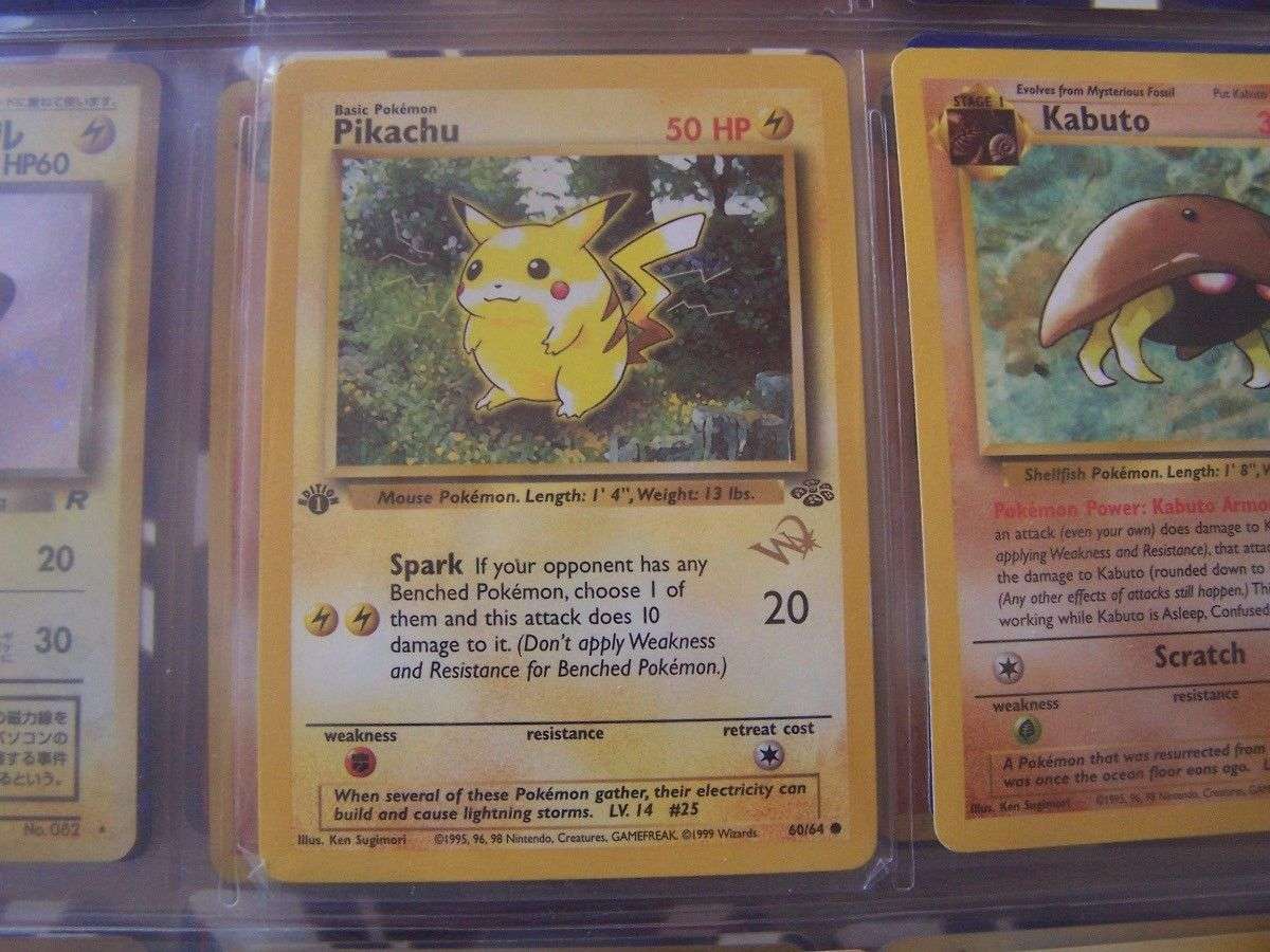 Pokemon Card PIKACHU W Gold Stamped 1st Edition Promo Mint