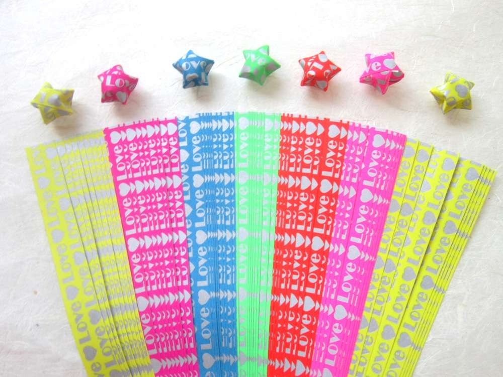 140 Strips Origami Paper Star Folding Kit Lucky Wish Star Multi Color 7mm
