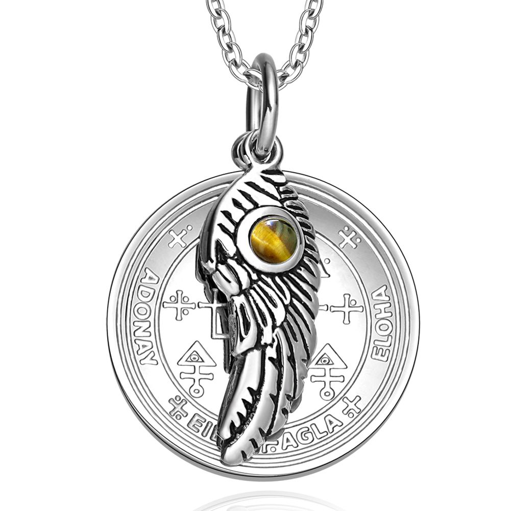 Lucky Bean Charm Forever Inspiration Powers Amulet Blue Goldstone Pendant 22 Inch Necklace