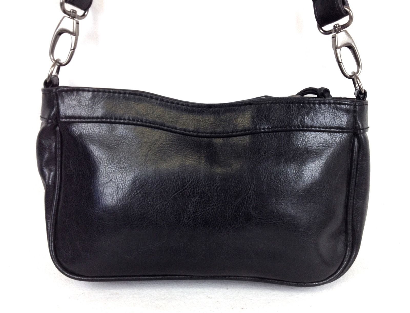 Victorias Secret Purse Black Leather Handbag Womens Small For Sale