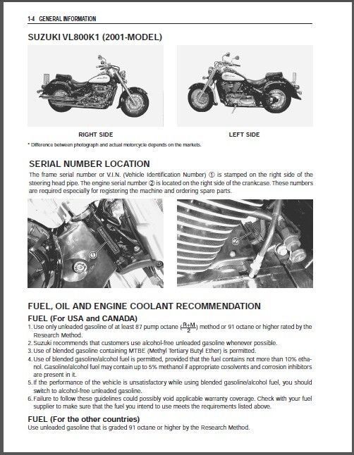 2001-2009 Suzuki VL800 Intruder Volusia Service Repair Manual CD - VL 800 For Sale
