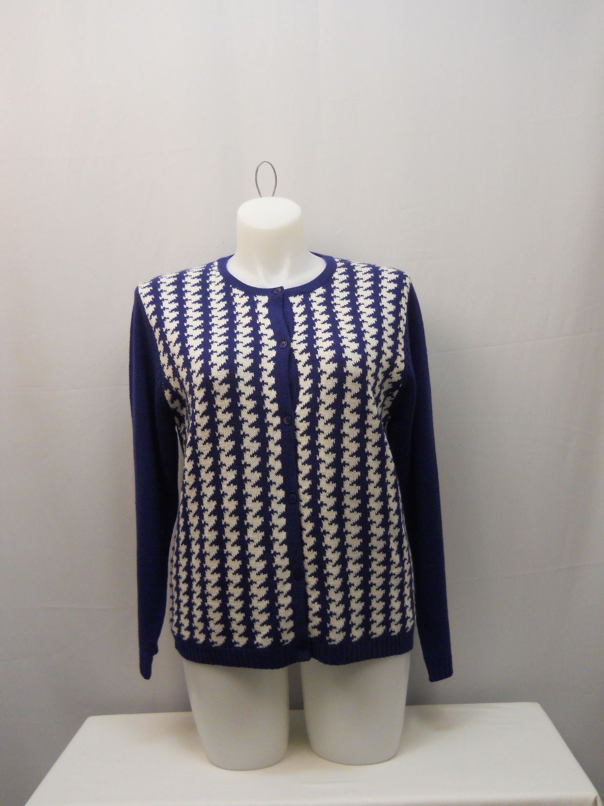 fbz Hacci Button Down Long Sleeve Cardigan, Blue main image 0