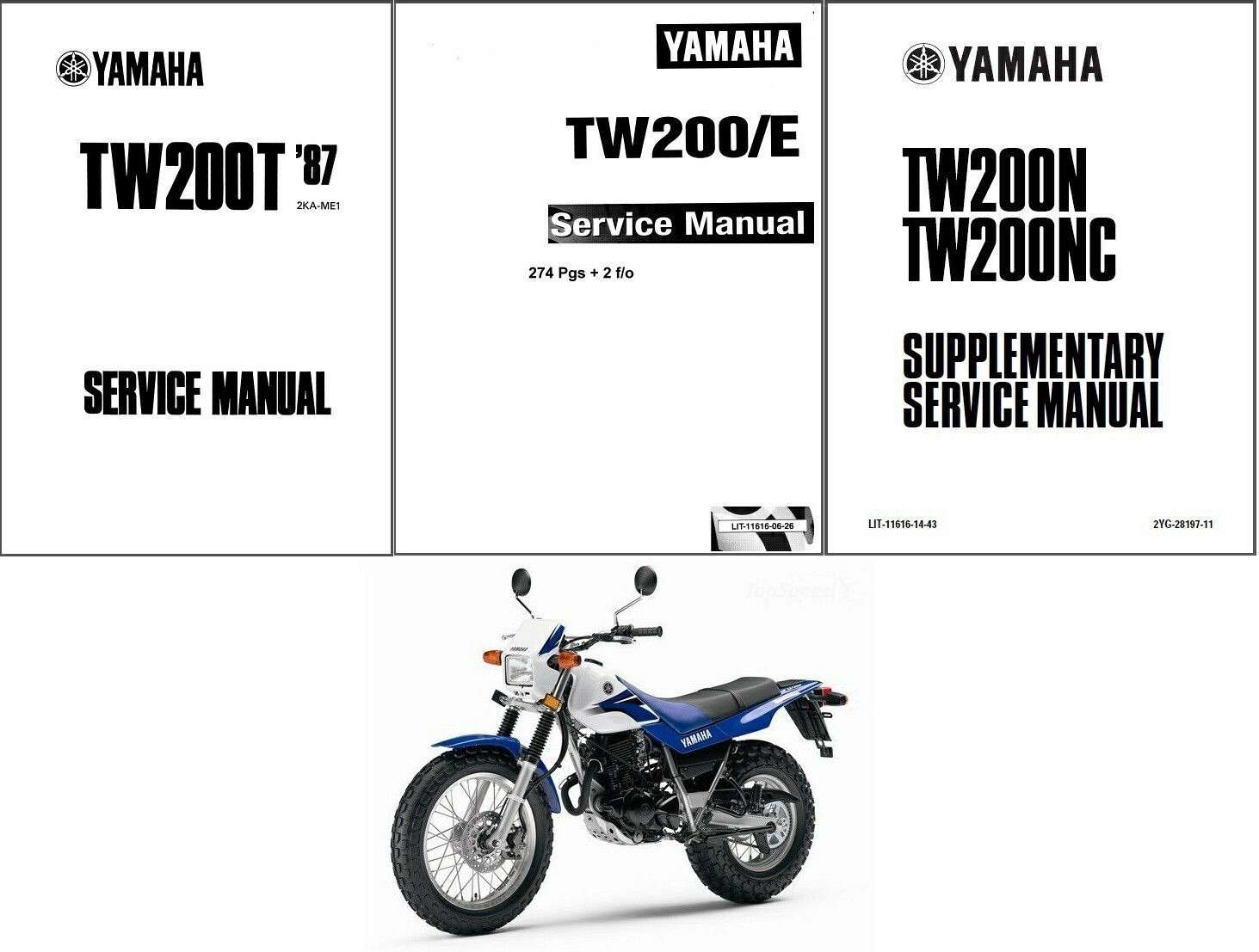87-14 Yamaha TW200 Service Repair Workshop Manual CD .... TW 200