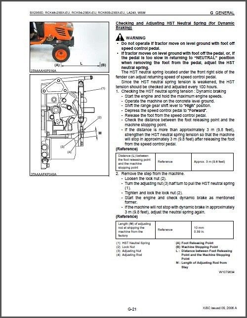 Kubota Bx2350d Tractor Mower Loader Service Repair Workshop Manual