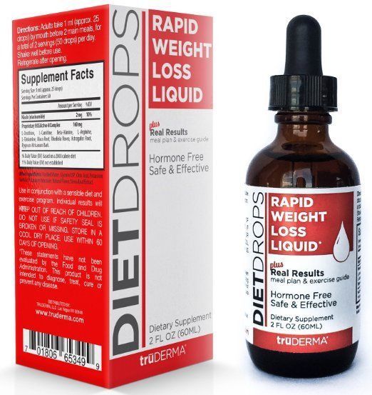 Truderma Diet Drops Rapid Weight Loss Liquid Lose 1 Pound A Day Includes For Sale