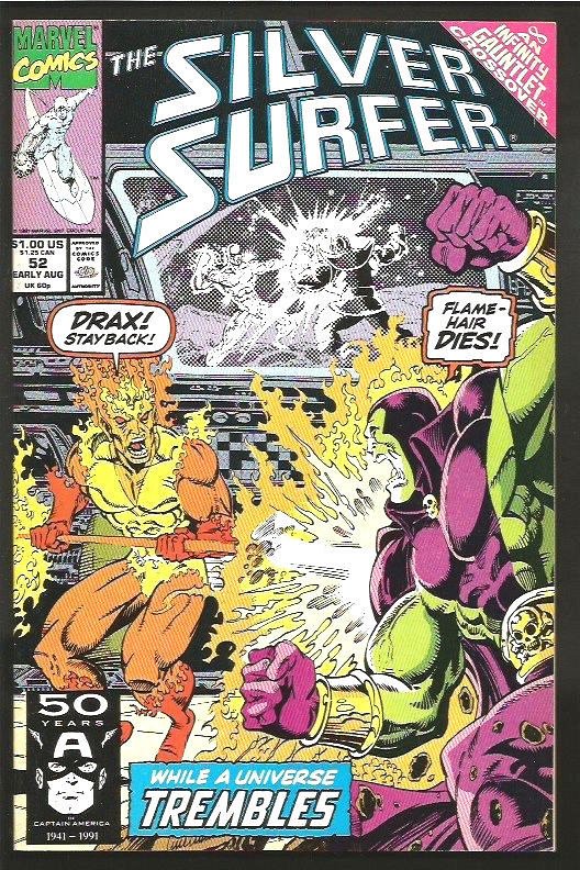 silver surfer 52 infinity gauntlet crossover nm guardians of the