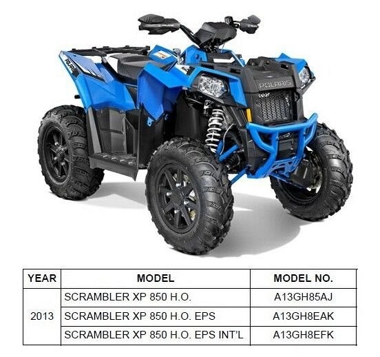 13 Polaris Scrambler Xp 850 H O Eps Int L Service Repair Manual Cd For Sale