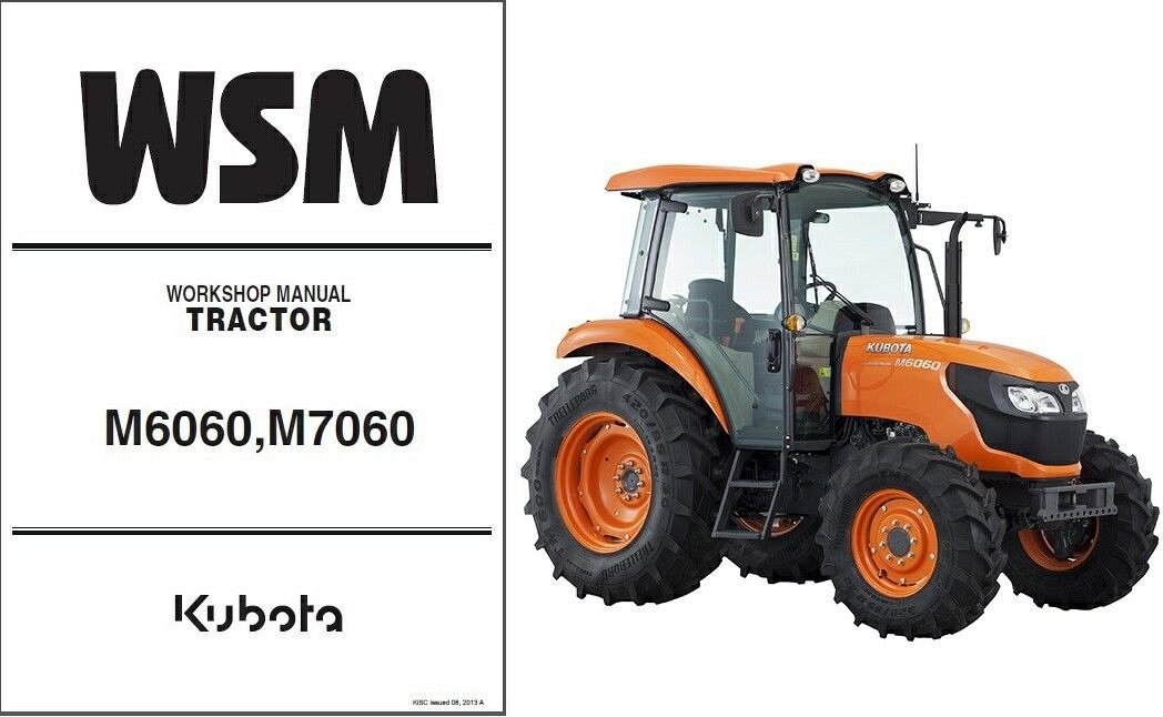 Kubota M6060 M7060 Tractor WSM Service Workshop Manual CD For Sale