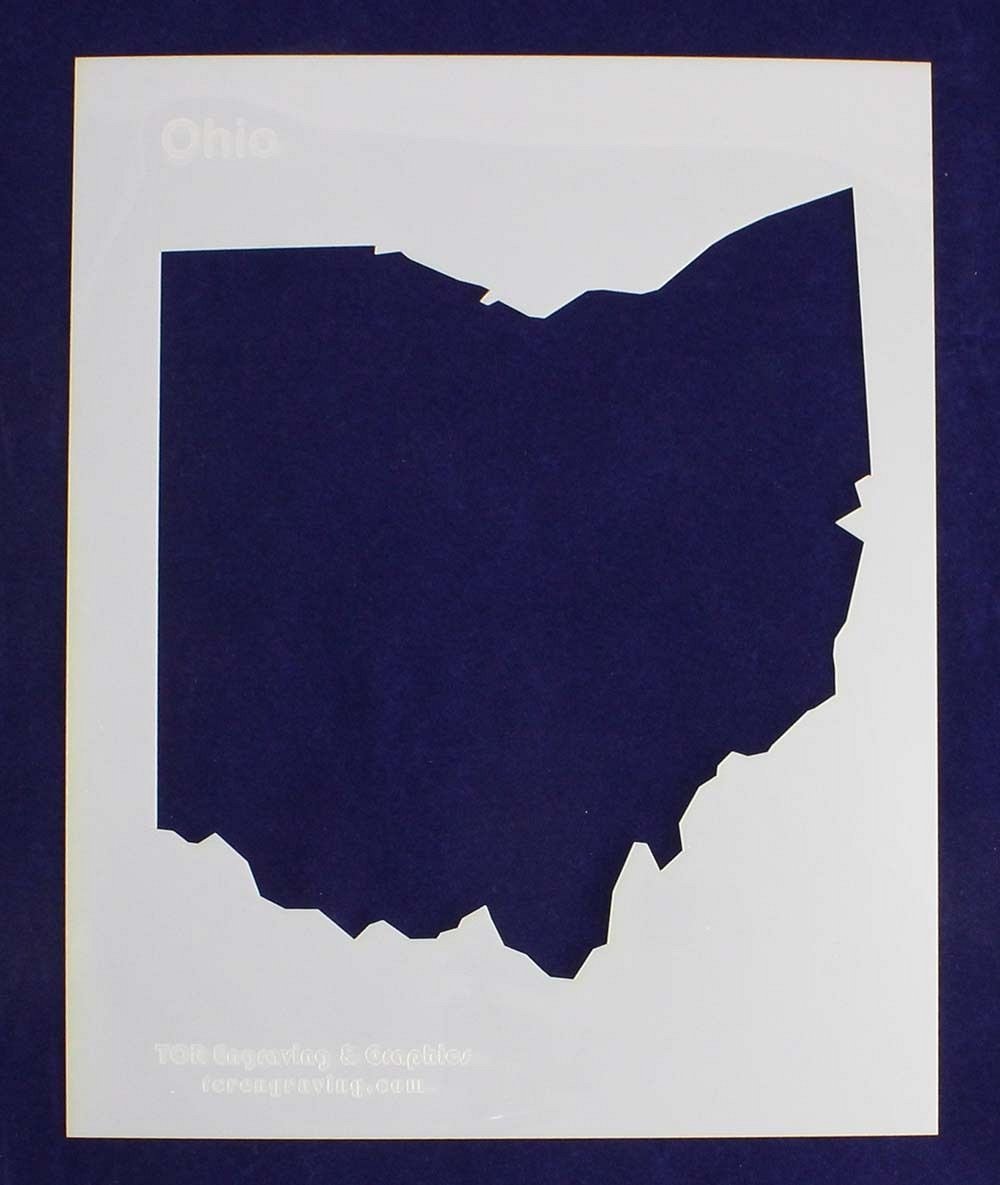State of Ohio Stencil -14 mil Mylar Painting/Crafts For Sale