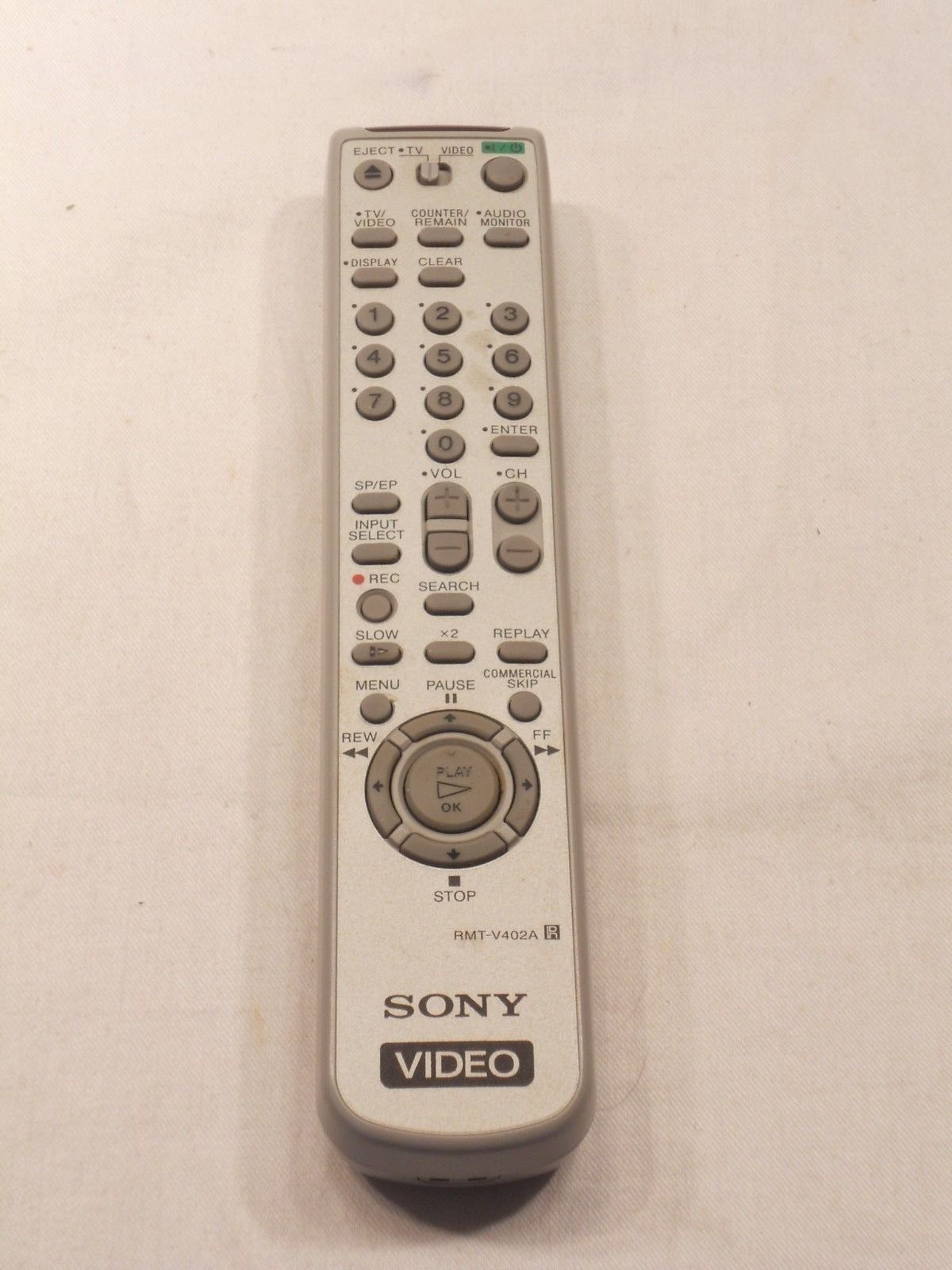 SONY RMT V402A REMOTE CONTROL VHS VCR SLV N650 SLV N750 SLV N500 SLV ...