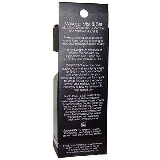 Elf Makeup Mist And Set Setting Spray Clear 2 02 Oz In Box