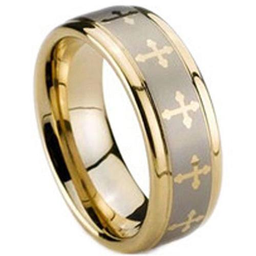 coi Jewelry Titanium Cross Wedding Band Ring For Sale ...