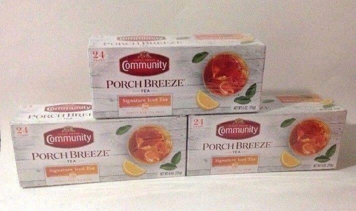 Community Porch Breeze Signature Iced Family Size Tea Bags 24 Count Lot Of 3 New